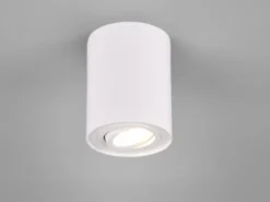 LED Deckenstrahler Weiß mit schwenkbarem Spot, Ø 9,6cm