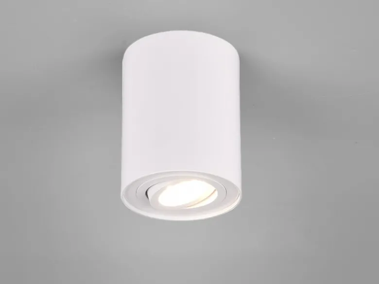 LED Deckenstrahler Weiß mit schwenkbarem Spot, Ø 9,6cm