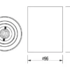 LED Deckenstrahler Weiß-Schwarz mit schwenkbarem Spot, Ø 9,6cm