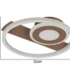 LED Decken- und Wandleuchte HORUS Metall in Coffee mit 2 Ringen, ultraflach 5cm