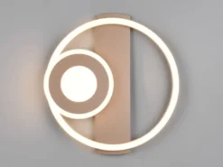 LED Decken- und Wandleuchte HORUS Metall in Coffee mit 2 Ringen, ultraflach 5cm