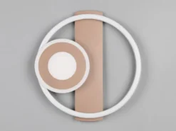 LED Decken- und Wandleuchte HORUS Metall in Coffee mit 2 Ringen, ultraflach 5cm
