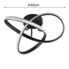LED Decken- und Wandleuchte MEO Metall Schwarz, Ø 40cm