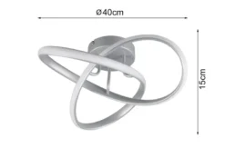 LED Decken- und Wandleuchte MEO Metall Silber, Ø 40cm