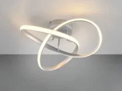 LED Decken- und Wandleuchte MEO Metall Silber, Ø 40cm