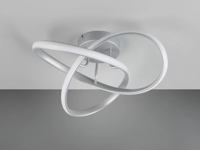 LED Decken- und Wandleuchte MEO Metall Silber, Ø 40cm