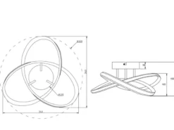 LED Decken- und Wandleuchte MEO Metall Weiß, Ø 40cm
