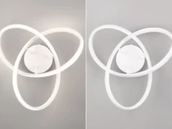 LED Decken- und Wandleuchte MEO Metall Weiß, Ø 40cm