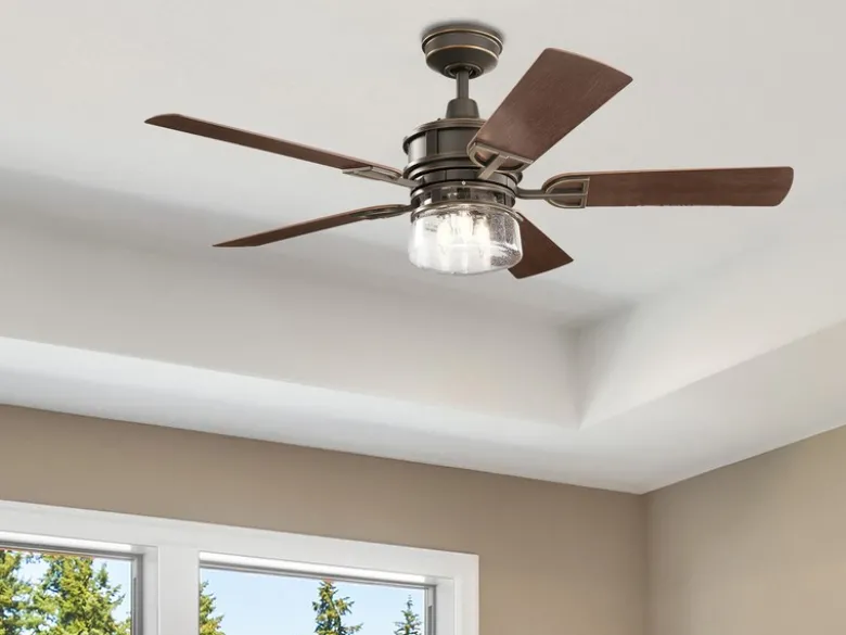 LED Deckenventilator mit Licht & Fernbedienung Feuchtraumgeeignet, Ø 132cm