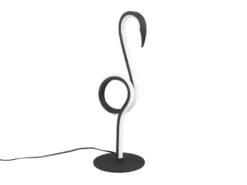 LED Deko Tischlampe INGO Schwarz mit Schnurschalter, Höhe 35cm