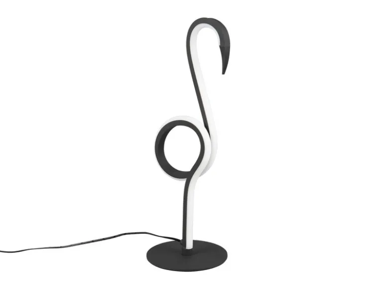 LED Deko Tischlampe INGO Schwarz mit Schnurschalter, Höhe 35cm