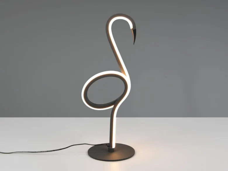LED Deko Tischlampe INGO Schwarz mit Schnurschalter, Höhe 35cm