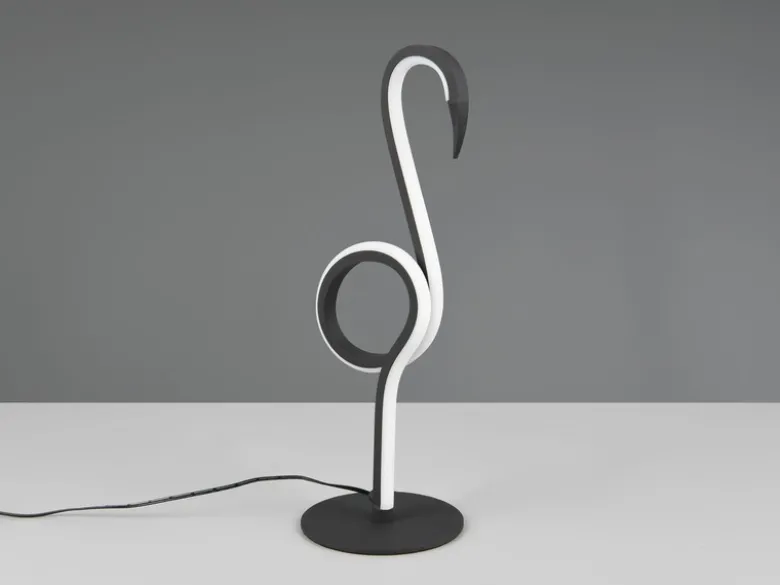 LED Deko Tischlampe INGO Schwarz mit Schnurschalter, Höhe 35cm