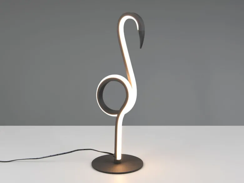LED Deko Tischlampe INGO Schwarz mit Schnurschalter, Höhe 35cm