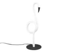 LED Deko Tischlampe INGO Weiß mit Schnurschalter, Höhe 35cm