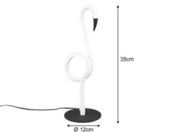 LED Deko Tischlampe INGO Weiß mit Schnurschalter, Höhe 35cm