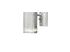 LED Design Außenwandleuchte Downlight aus Stahl Höhe 13cm, Silber