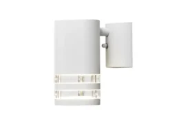 LED Design Außenwandleuchte Downlight aus Aluminium Höhe 15,5cm, Weiß