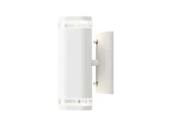 LED Design Außenwandleuchte Up-Down Höhe 24cm aus Aluminium, Weiß