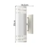 LED Design Außenwandleuchte Up-Down Höhe 30cm aus Aluminium, Weiß