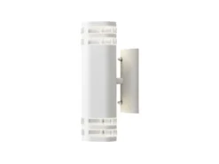 LED Design Außenwandleuchte Up-Down Höhe 30cm aus Aluminium, Weiß