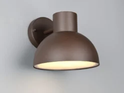 LED Downlight Außenwandleuchte Retro Style Rostbraun, Ø 20cm