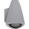 LED Downlight für Außenbereich, Außenwandleuchte Aluminium Grau, H: 18cm