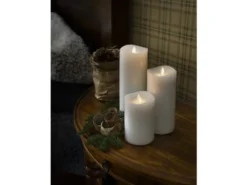 LED Duftkerze mit 6h Timer, flackernd, Ø 9cm, Höhe 18cm, Batteriebetrieb