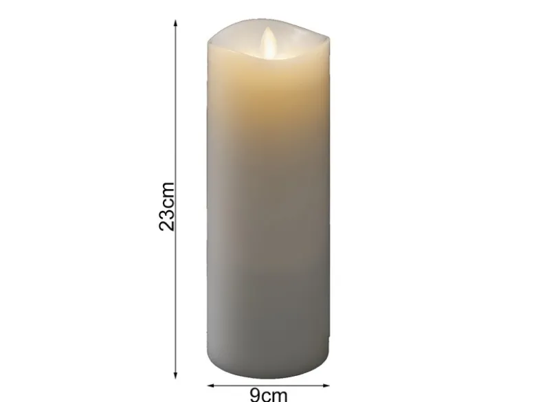 LED Duftkerze mit 6h Timer, flackernd, Höhe 23cm, Batteriebetrieb, 4 Düfte