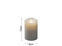 LED Duftkerze mit 6h Timer, flackernd, Ø 9cm, Höhe 13cm, Batteriebetrieb