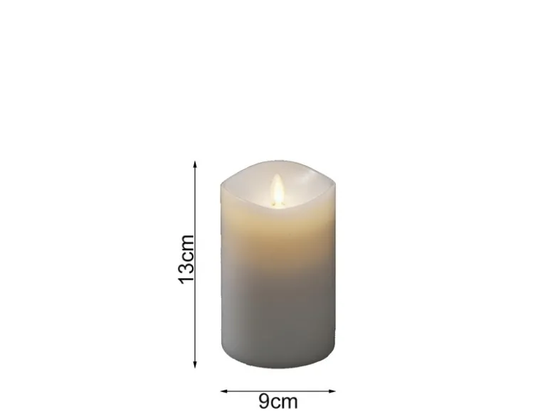 LED Duftkerze mit 6h Timer, flackernd, Ø 9cm, Höhe 13cm, Batteriebetrieb