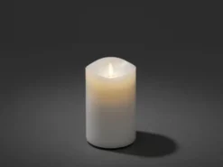 LED Duftkerze mit 6h Timer, flackernd, Ø 9cm, Höhe 13cm, Batteriebetrieb
