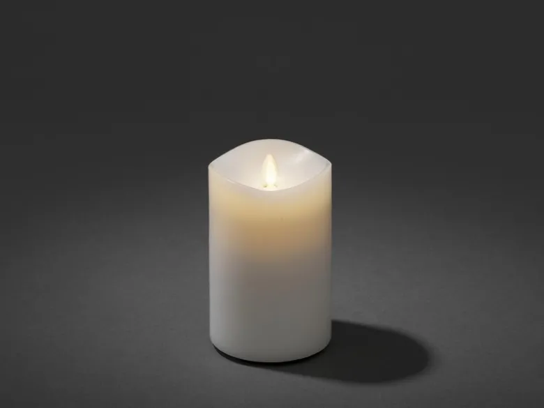 LED Duftkerze mit 6h Timer, flackernd, Ø 9cm, Höhe 13cm, Batteriebetrieb