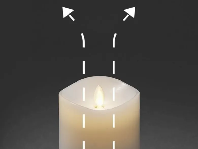 LED Duftkerze mit 6h Timer, flackernd, Ø 9cm, Höhe 13cm, Batteriebetrieb