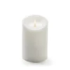 LED Echtwachskerze mit Flamme & Timer, Ø 10cm, Höhe 16cm, Batteriebetrieb