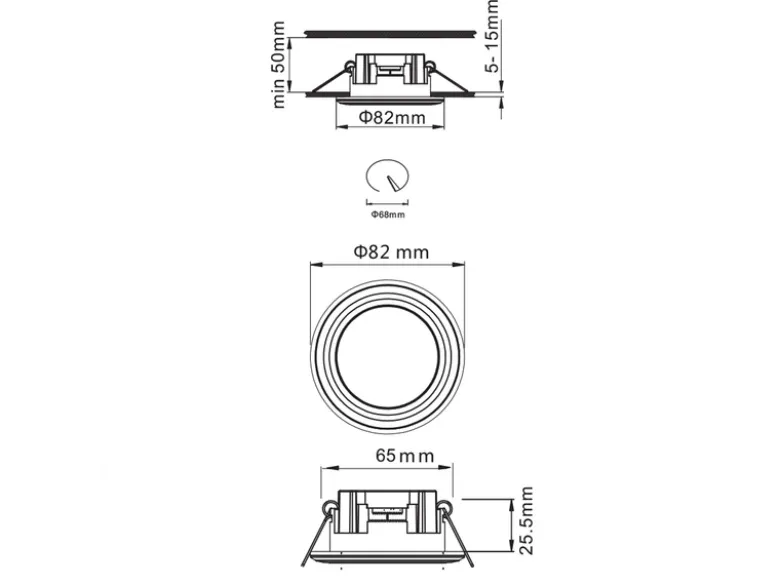 LED Einbaustrahler ARGUS Weiß mit Fernbedienung dimmbar & RGBW, Ø 8cm