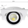 LED Einbaustrahler BARI Weiß eckig mit schwenkbarem Spot - 8,5cm