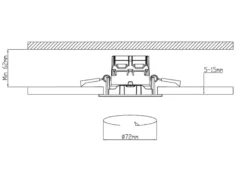 LED Einbaustrahler Decke 2er Set eckig schwenkbar dimmbar Chrom glänzend 5,5W