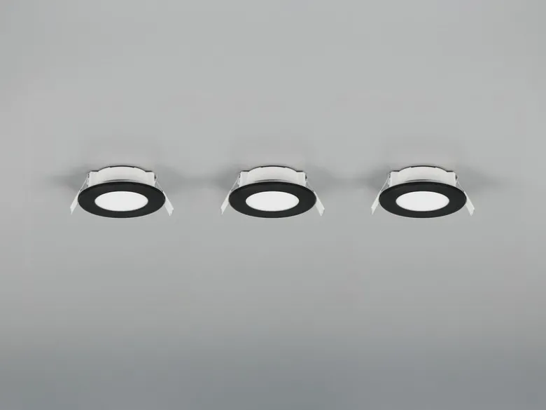 LED Einbaustrahler 6er Set, dimmbar, 2 Lichtfarben für Badezimmer, Ø 8,5cm