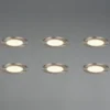 LED Einbaustrahler 6er Set, dimmbar, 2 Lichtfarben für Badezimmer, Ø 8,5cm