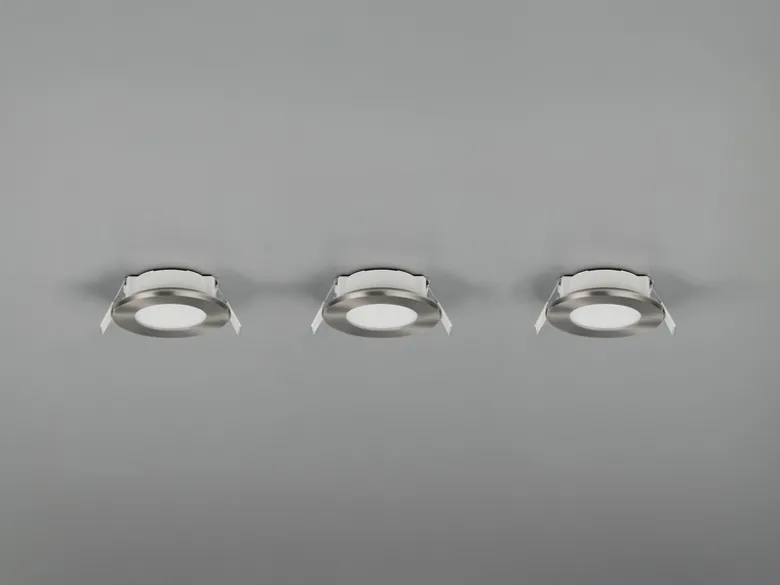 LED Einbaustrahler 6er Set, dimmbar, 2 Lichtfarben für Badezimmer, Ø 8,5cm