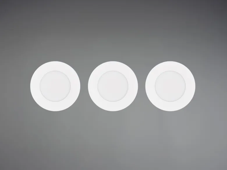 LED Einbaustrahler 6er Set, dimmbar, 2 Lichtfarben für Badezimmer, Ø 8,5cm