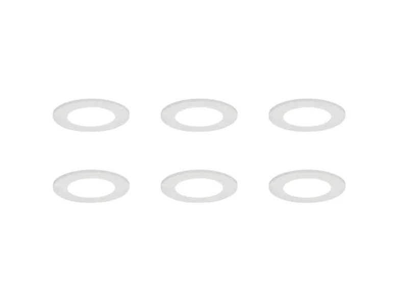 LED Einbaustrahler 6er Set, dimmbar, 2 Lichtfarben für Badezimmer, Ø 8,5cm
