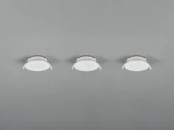 LED Einbaustrahler 6er Set, dimmbar, 2 Lichtfarben für Badezimmer, Ø 8,5cm