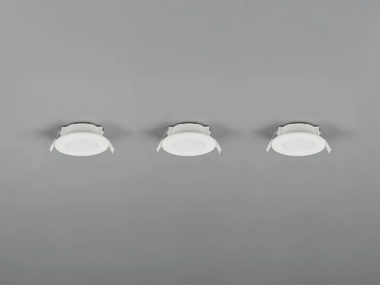 LED Einbaustrahler 6er Set, dimmbar, 2 Lichtfarben für Badezimmer, Ø 8,5cm