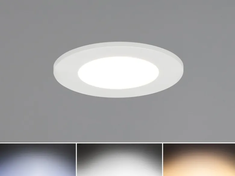 LED Einbaustrahler 6er Set, dimmbar, 2 Lichtfarben für Badezimmer, Ø 8,5cm