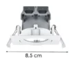 LED Einbaustrahler 2er Set eckig schwenkbar dimmbar Weiß matt 5,5W Deckenlampe