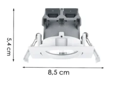 LED Einbaustrahler 2er Set eckig schwenkbar dimmbar Weiß matt 5,5W Deckenlampe