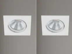 LED Einbaustrahler 2er Set eckig schwenkbar dimmbar Weiß matt 5,5W Deckenlampe