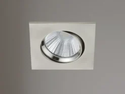 LED Einbaustrahler 2er Set eckig schwenkbar dimmbar Nickel matt 5,5W Deckenlampe